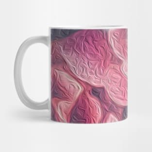 Pink Peony Flowers Dark Mug